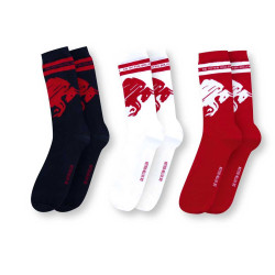 RB Leipzig Bull Socken - 3er Set -  schwarz-weiß-rot RBL - Gr. 35-38 bis 43-46