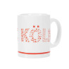 1. FC Köln Tasse - Schriftzug Piktogramme - Kaffeetasse, Kaffeebecher - Plus Lesezeichen I love Köln
