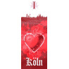 1. FC Köln Tasse - Schriftzug Piktogramme - Kaffeetasse, Kaffeebecher - Plus Lesezeichen I love Köln