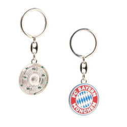 FC Bayern München Schlüsselanhänger - Rekordmeister - FCB Anhänger mit Wendemotiv