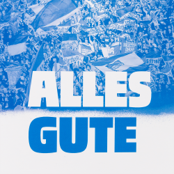 Hertha BSC Berlin Karte - Alles Gute - Fankurve Geburtstagskarte blau/weiß Glückwunschkarte