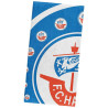 F.C. Hansa Rostock Velourstuch - Hansa Kogge -  Strandtuch 70 x 140 cm Badetuch - Plus Lesezeichen Wir lieben Fußball