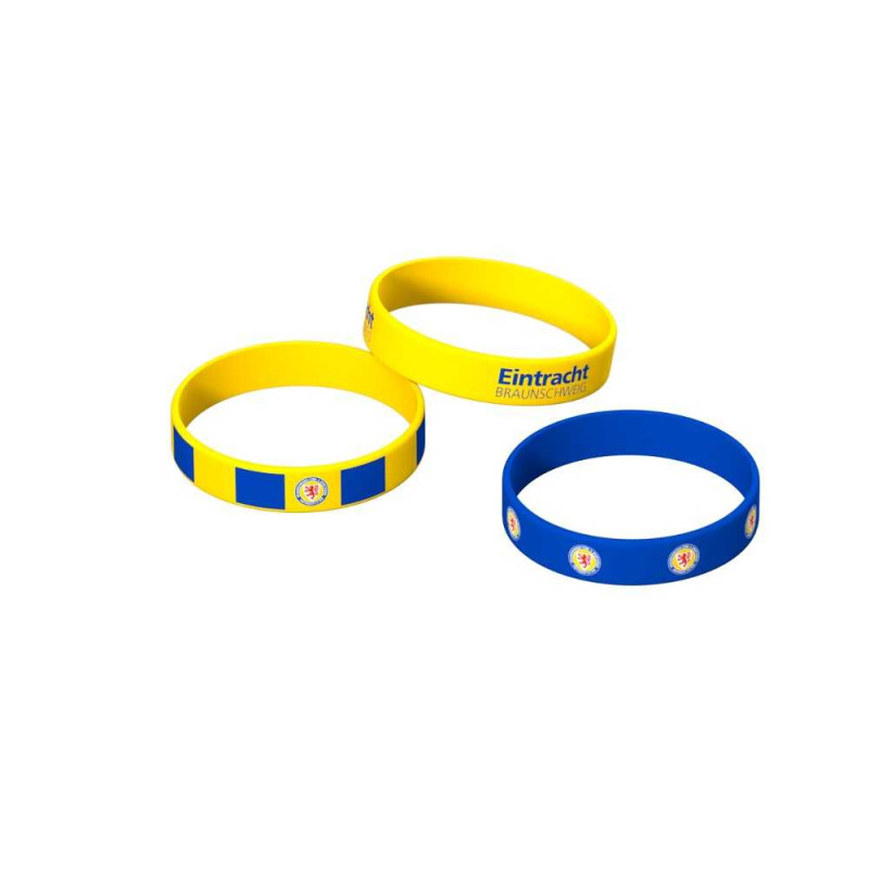 Eintracht Braunschweig Silikon Band 3er Set blau-gelb Armband BTSV
