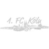 1. FC Köln Autoaufkleber - Skyline - silbern Sticker Aufkleber