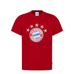 FC Bayern München T-Shirt - 5 Sterne - Logo rot FCB Shirt div. Größen