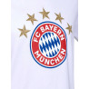 FC Bayern München T-Shirt - 5 Sterne - Logo weiß FCB Shirt div. Größen