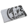 1. FC Köln Flanelldecke Grau - Logo Anthrazit - Kuscheldecke | Sofadecke | Decke