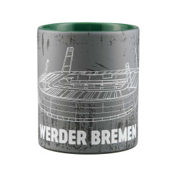 SV Werder Bremen Tasse - Softtouch - grau/grün Kaffetasse | Becher