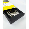 Borussia Dortmund Premium Grillbesteck 3-teilig in Geschenkschachtel Edelstahl Besteck BVB 09