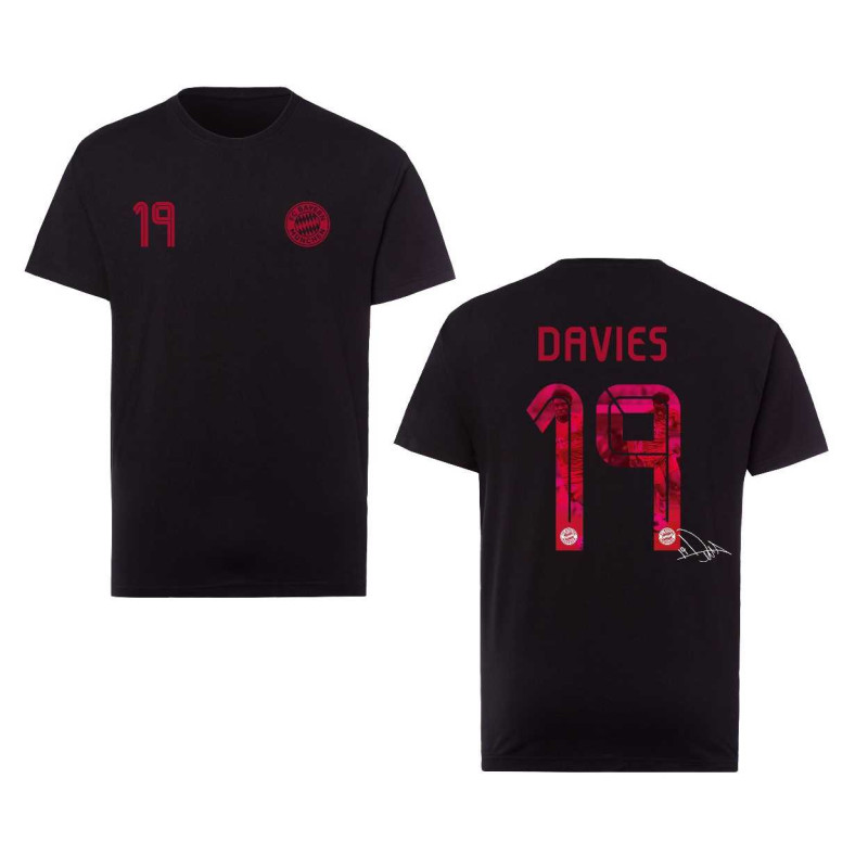 FC Bayern München T-Shirt - Alphonso Davies - schwarz FCB Shirt, div. Größen