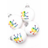 FC St. Pauli Christbaumkugeln - Skull Regenbogen - Weihnachtskugeln weiß Christbaum Schmuck