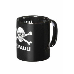 FC St. Pauli Tasse - Totenkopf - schwarz Kaffeetasse Kaffeebecher Becher