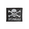 FC St. Pauli Aufnäher - Totenkopf schwarz - Patch 7 x 6 cm