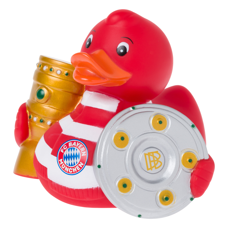 FC Bayern München Badeente - Erfolge - Quietscheente Double Gewinner Ente FCB