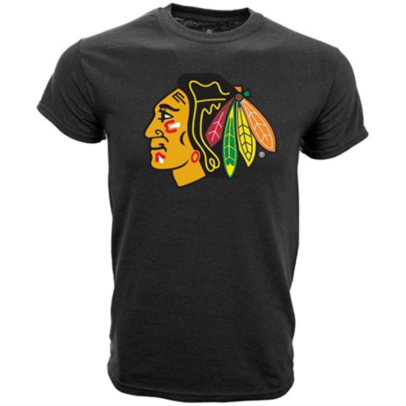 Levelwear NHL Chicago Blackhawks T-Shirt - Core Logo - schwarz Shirt - diverse Größen